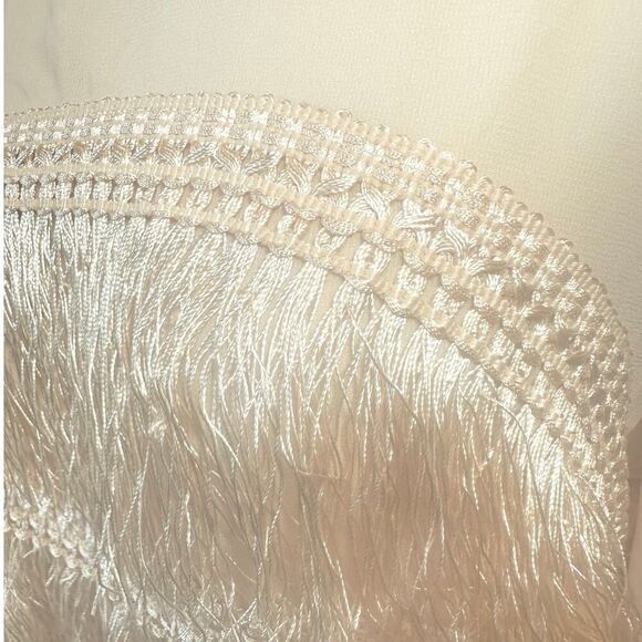 Coastal Cowgirl Blouse Layered Fringe Romantic Sleeve Cutouts Top Size Large - Picture 8 of 14